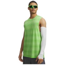 Koszulka do biegania męska Under Armour Velociti Tank. Zielone koszulki sportowe męskie Under Armour, m, bez wzorów, z materiału, bez kołnierzyka, bez ramiączek, do biegania. Za 244.99 zł.