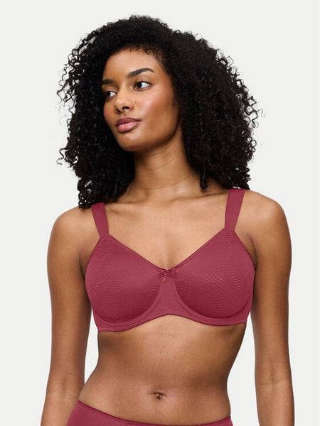 Triumph Biustonosz z fiszbiną Essential 10219713 Różowy. Czerwone biustonosze Triumph, bez wzorów, z syntetyku. Za 139.99 zł.