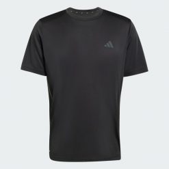 Koszulka Tech Essentials Workout 3 Stripes. Czarne koszulki sportowe męskie Adidas, bez wzorów, bez kołnierzyka, bez ramiączek, climacool (adidas). Za 179.00 zł.