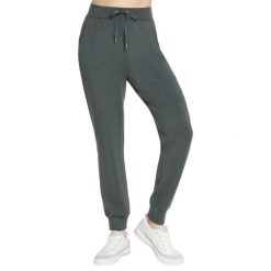 Spodnie sportowe damskie Skechluxe Elevate Jogger Pant. Zielone spodnie sportowe damskie Skechers, l, bez wzorów, z materiału, trekkingowe. Za 249.99 zł.