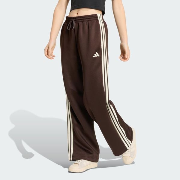 Spodnie dresowe Stadium 3-Stripes. Brązowe spodnie dresowe damskie Adidas, m, bez wzorów, z bawełny. Za 279.00 zł.
