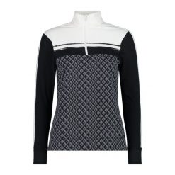 Polar softech z golfem dla kobiet CMP. Czarne bluzy sportowe damskie CMP, l, bez wzorów, z polaru, bez kaptura, na golfa. Za 351.35 zł.