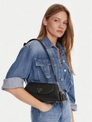 Guess Torebka Bolena HWZG92 07190 Czarny. Czarne torebki do ręki damskie Guess, z aplikacjami, ze skóry, bez dodatków. Za 299.99 zł.