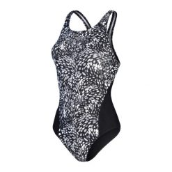 Strój kąpielowy damski Speedo Allover Digital. Czarne kostiumy jednoczęściowe damskie Speedo, s, bez wzorów, z materiału, na fitness i siłownię. Za 169.99 zł.
