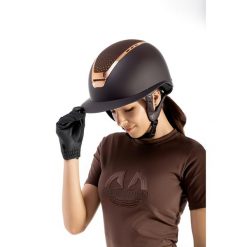 Koszulka jeździecka damska Classy Equus. Brązowe t-shirty damskie EQUUS BRAND, l, bez wzorów, z bawełny, eleganckie, bez kołnierzyka. Za 79.99 zł.