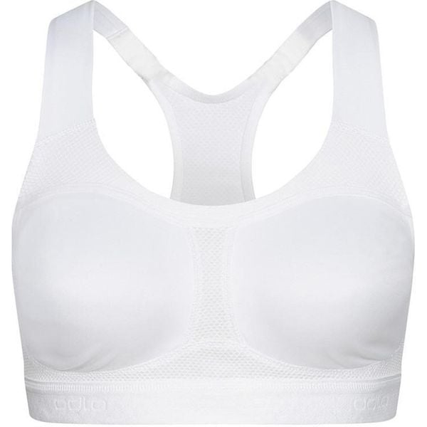 Sutien sportowy Odlo High Ultimate Fit - Komfort i Wsparcie. Białe obuwie sportowe damskie Odlo, bez wzorów, na fitness i siłownię. Za 183.99 zł.