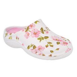 Befado obuwie damskie - flower 1 white / pink 154D101 białe różowe. Białe klapki damskie bez wzorów. Za 65.56 zł.