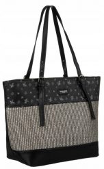 Shopperka czarna David Jones 6875-4. Czarne torebki do ręki damskie David Jones, bez wzorów, ze skóry ekologicznej, bez dodatków. Za 157.99 zł.