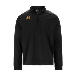 Kurtka z dresu Kappa Gassolo. Czarne bluzy męskie Kappa, bez wzorów, z dresówki, bez kaptura. Za 185.95 zł.