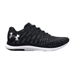 Buty do biegania Under Armour Charged Breeze 2 czarne. Białe obuwie sportowe damskie Under Armour, bez wzorów, z syntetyku, do biegania. Za 382.45 zł.