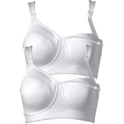 Biustonosz do karmienia piersią (2 pary) bonprix biały. Białe biustonosze bonprix. Za 59.98 zł.