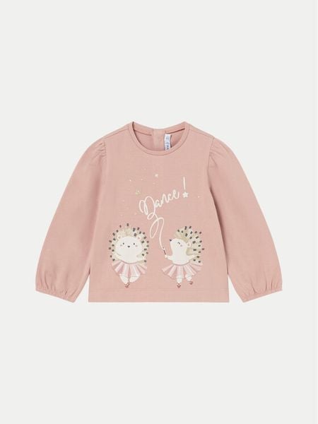 Mayoral Bluzka 2053 Różowy Regular Fit. Czerwone bluzki dla dziewczynek Mayoral, bez wzorów, z bawełny, bez kołnierzyka, bez ramiączek. Za 59.99 zł.