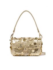 Valentino Torebka Sleet VBSA6R09 Złoty. Żółte torebki do ręki damskie Valentino, bez wzorów, z materiału, bez dodatków. Za 639.99 zł.