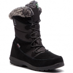 Śniegowce KAMIK - Polarfox WK2155 Black. Czarne kozaki damskie Kamik, z materiału. Za 429.00 zł.