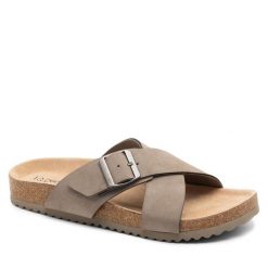 Klapki DeeZee. Szare klapki damskie DeeZee, bez wzorów, bez obcasa. Za 119.99 zł.