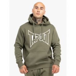 Bluza z kapturem o klasycznym kroju Tapout Basic. Białe bluzy męskie TAPOUT, m, bez wzorów, z kapturem. Za 226.00 zł.