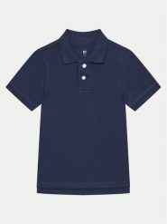 Gap Polo 404943-05 Granatowy Regular Fit. Niebieskie t-shirty dla chłopców GAP, bez wzorów, z bawełny, bez ramiączek. Za 69.99 zł.