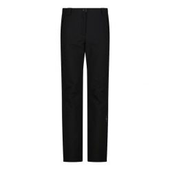 Spodnie z wewnętrzną nogawką dla kobiet CMP. Czarne spodnie materiałowe damskie CMP, bez wzorów. W wyprzedaży za 359.85 zł.