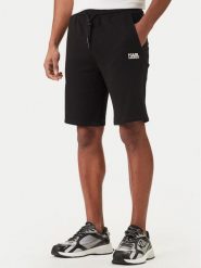 KARL LAGERFELD Szorty sportowe 705783 562917 Czarny Regular Fit. Czarne krótkie spodenki sportowe męskie KARL LAGERFELD, m, bez wzorów, z bawełny. Za 369.99 zł.