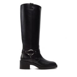 Kozaki Stuart Weitzman. Czarne kozaki damskie Stuart Weitzman, bez obcasa, na słupku. Za 4,059.00 zł.