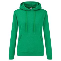 Dopasowana Bluza Damska Kaptur. Zielone bluzy damskie Fruit of the Loom, xl, bez wzorów, bez kaptura. Za 34.99 zł.