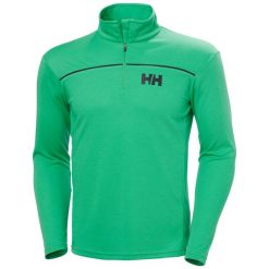 Bluza z zamkiem 1/2 Helly Hansen HP. Zielone bluzy sportowe męskie Helly Hansen, s, bez wzorów, bez kaptura, żeglarskie. Za 259.99 zł.