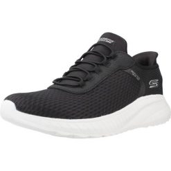 Buty do chodzenia damskie Skechers Bobs Squad Chaos. Czarne obuwie sportowe damskie Skechers, bez wzorów, z dzianiny, trekkingowe. Za 337.25 zł.