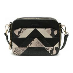 Desigual Torebka Damska Czarny Snake Patch Jasper. Czarne torebki do ręki damskie Desigual. Za 300.00 zł.