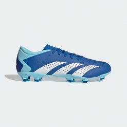 Buty do piłki nożnej do dorosłych Adidas Predator Accuracy.3 L FG. Białe obuwie sportowe damskie Adidas, bez wzorów, z materiału, do piłki nożnej. Za 286.80 zł.