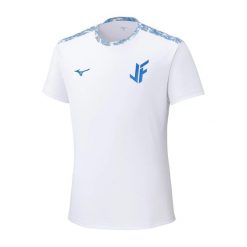 Koszulka treningowa Mizuno. Białe buty sportowe męskie Mizuno, m, bez wzorów, z materiału, bez kołnierzyka, bez ramiączek, na fitness i siłownię. Za 261.50 zł.