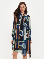 Sisley Sukienka koszulowa 4YBMLV065 Kolorowy Regular Fit. Sukienki damskie Sisley, bez wzorów, z wiskozy, bez kołnierzyka, bez ramiączek, koszulowe. Za 329.99 zł.
