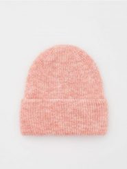 Czapka beanie z wełną - koralowy. Pomarańczowe czapki i kapelusze damskie Reserved, bez wzorów, z wełny. W wyprzedaży za 39.99 zł.