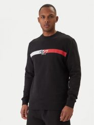 Tommy Jeans Bluza Sign Stripe DM0DM23019 Czarny Regular Fit. Czarne bluzy męskie Tommy Jeans, m, bez wzorów, z bawełny, bez kaptura. Za 329.99 zł.