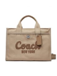 Coach Torebka Cargo CP158 Beżowy. Brązowe torebki do ręki damskie Coach, bez wzorów, z materiału, bez dodatków. Za 1,299.00 zł.