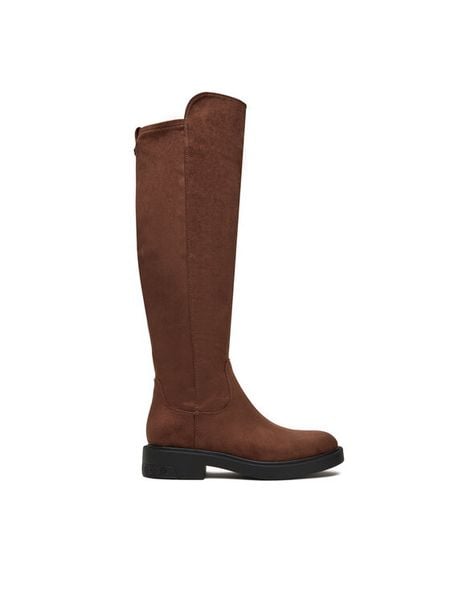 Guess Kozaki FLFF2Z ESU11 Brązowy. Brązowe kozaki damskie Guess, z materiału, bez obcasa, na płaskiej podeszwie. Za 819.99 zł.