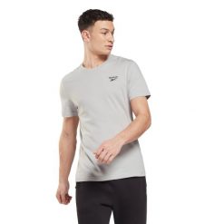 Koszulka Reebok Identity Classic Left Chest Logo. Szare buty sportowe męskie Reebok, bez zapięcia, na fitness i siłownię. Za 59.00 zł.