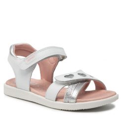 Sandały Garvalin. Białe sandały dziewczęce Garvalin, bez zapięcia. Za 199.99 zł.