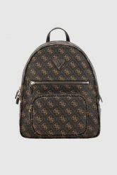 GUESS Brązowy plecak Eco Elements. Brązowe plecaki damskie Guess, z aplikacjami. W wyprzedaży za 459.99 zł.