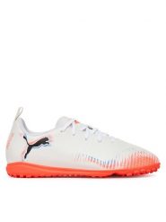 Puma Buty do piłki nożnej Future 8 Play Tt Jr 108626 01 Biały. Białe buty sportowe chłopięce Puma, bez wzorów, ze skóry, bez zapięcia, do piłki nożnej. Za 189.99 zł.