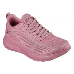 Buty Skechers Bobs Squad Chaos-Face Off 117209-RAS różowe. Czerwone obuwie sportowe damskie bez wzorów, z gumy. Za 408.30 zł.