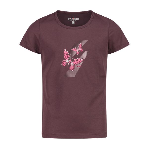 Bawełniany T-shirt dla dziewczynki CMP. Brązowe t-shirty i topy dla dziewczynek CMP, bez wzorów, z bawełny, bez ramiączek. Za 29.99 zł.