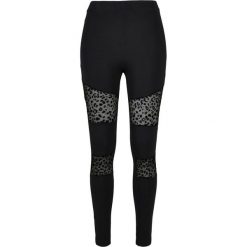 Legginsy damskie Urban Classics flock lace inset. Czarne legginsy damskie Urban Classics, bez wzorów, z koronki. Za 175.50 zł.