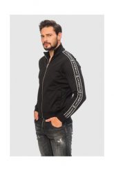 GIVENCHY Czarna bluza męska z lampasami. Czarne bluzy męskie Givenchy, m, bez wzorów, bez kaptura. W wyprzedaży za 1,799.99 zł.