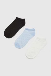 Skarpetki damskie 3-pack. Skarpety damskie MOODO, bez wzorów, z bawełny. W wyprzedaży za 9.99 zł.