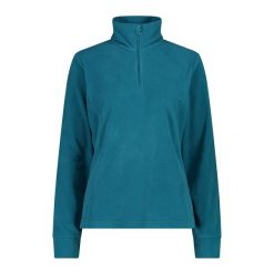 Damski polar CMP. Niebieskie bluzy sportowe damskie CMP, xs, bez wzorów, z polaru, bez kaptura, narciarskie. W wyprzedaży za 138.05 zł.