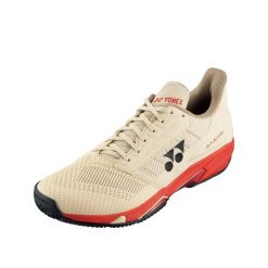 Buty tenisowe Yonex AD-Accel Beige. Brązowe eleganckie półbuty YONEX, z materiału, eleganckie, bez zapięcia. Za 653.00 zł.