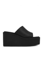 DeeZee Klapki CEO-CWBFS2504 Czarny. Czarne klapki damskie DeeZee, bez wzorów, z materiału, bez obcasa. Za 149.99 zł.