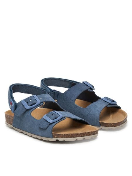 Mayoral Sandały 45803.87 Niebieski. Niebieskie sandały chłopięce Mayoral, ze skóry, bez zapięcia. Za 269.99 zł.