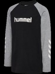 Hummel Koszulka z długim rękawem dla chłopca z bawełny organicznej. Czarne t-shirty dla chłopców Hummel, bez wzorów, z bawełny, bez ramiączek. Za 124.50 zł.