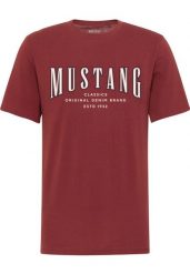 Męski T-Shirt Mustang Style Alex Russet Brown 1017335 8338. Brązowe t-shirty męskie Mustang, m, bez wzorów, bez kołnierzyka. Za 69.99 zł.